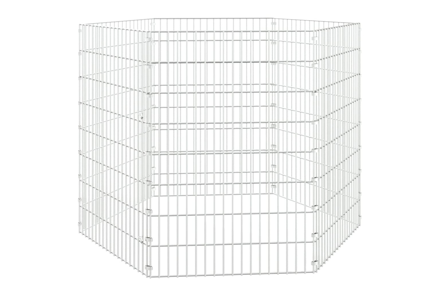 Vidaxl Free Range Animal Enclosure 6-panel 54x80 Cm Galvanised Iron