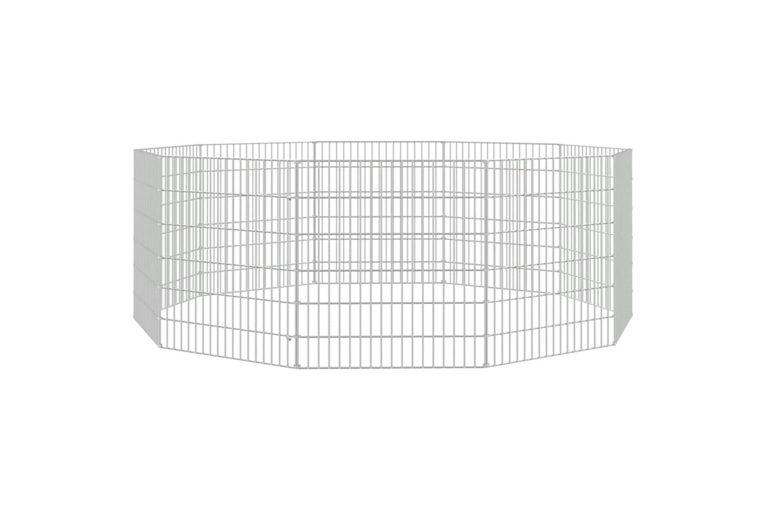 Vidaxl 171575 10-panel Rabbit Cage 54x60 Cm Galvanised Iron