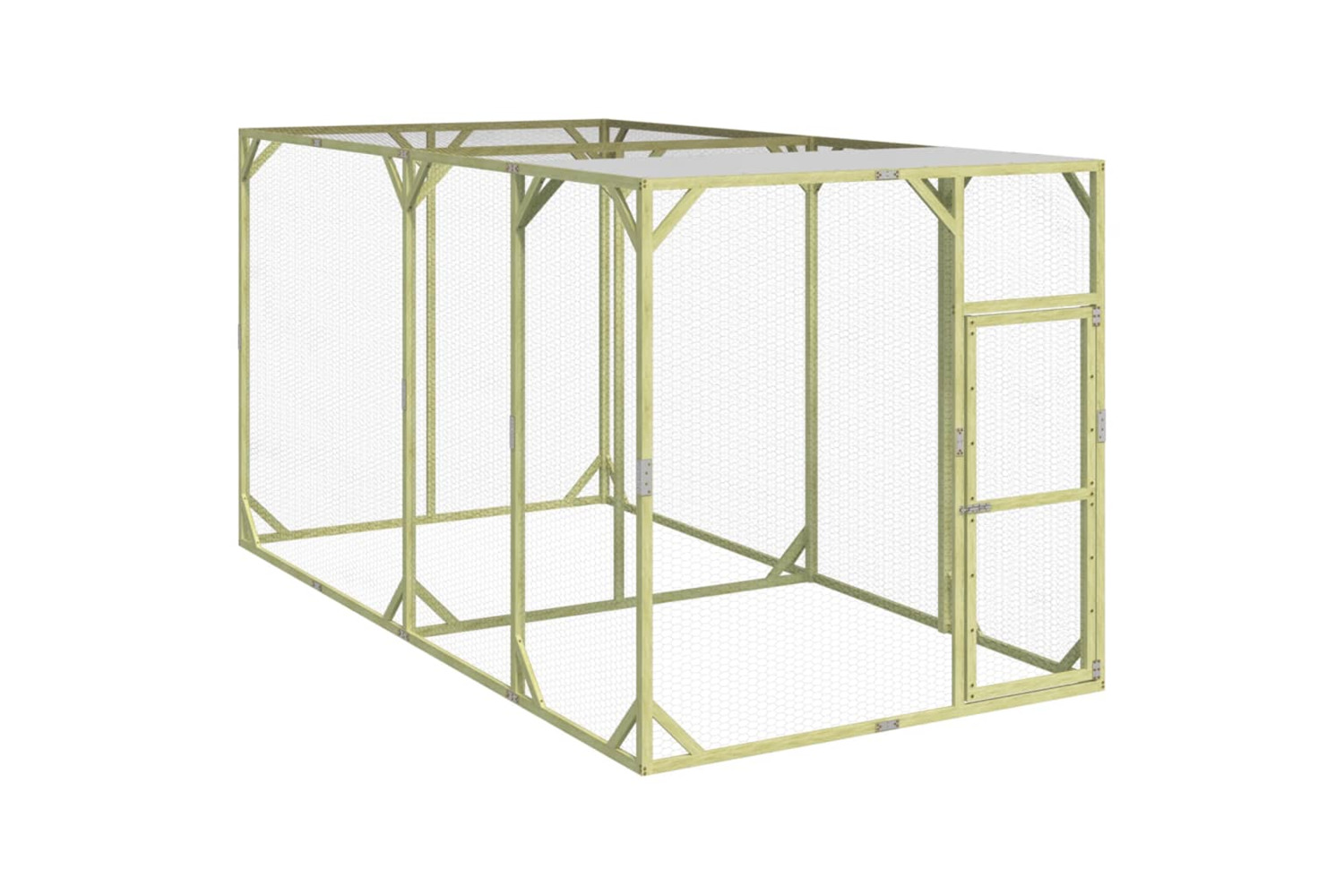 vidaXL 3102985 Chicken Coop 200x400x200cm Impregnated Solid Wood Pine