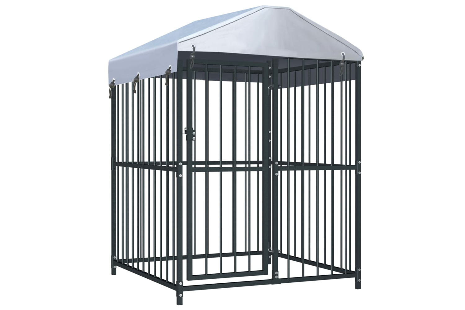 vidaXL 145762 Outdoor Dog Kennel With Roof 120x120x150cm