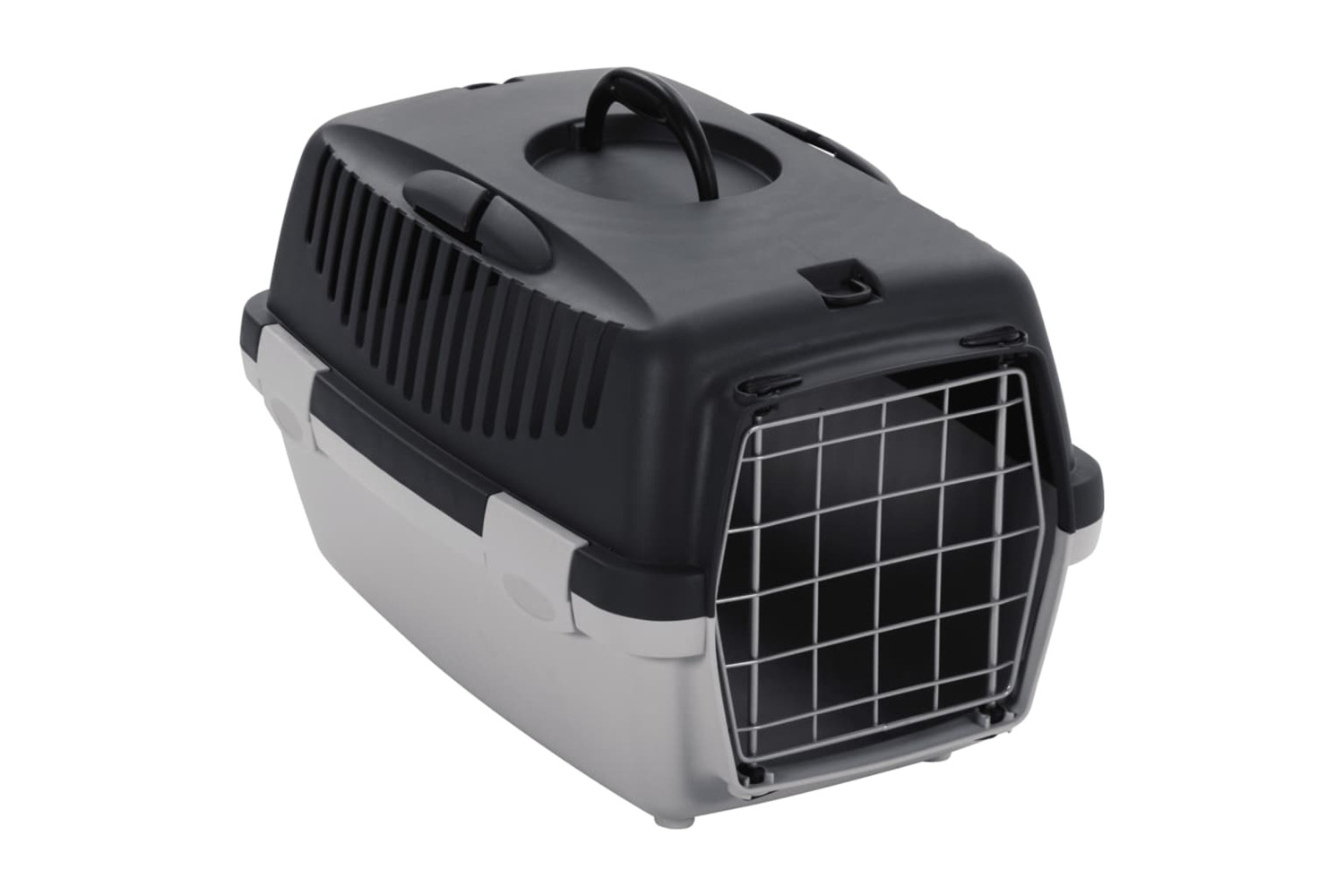 vidaXL 171796 Pet Transport Box Grey And Black 48x32x31cm Pp