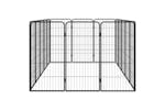 Vidaxl 3115960 16-panel Dog Playpen Black 50x100 Cm Powder-coated Steel