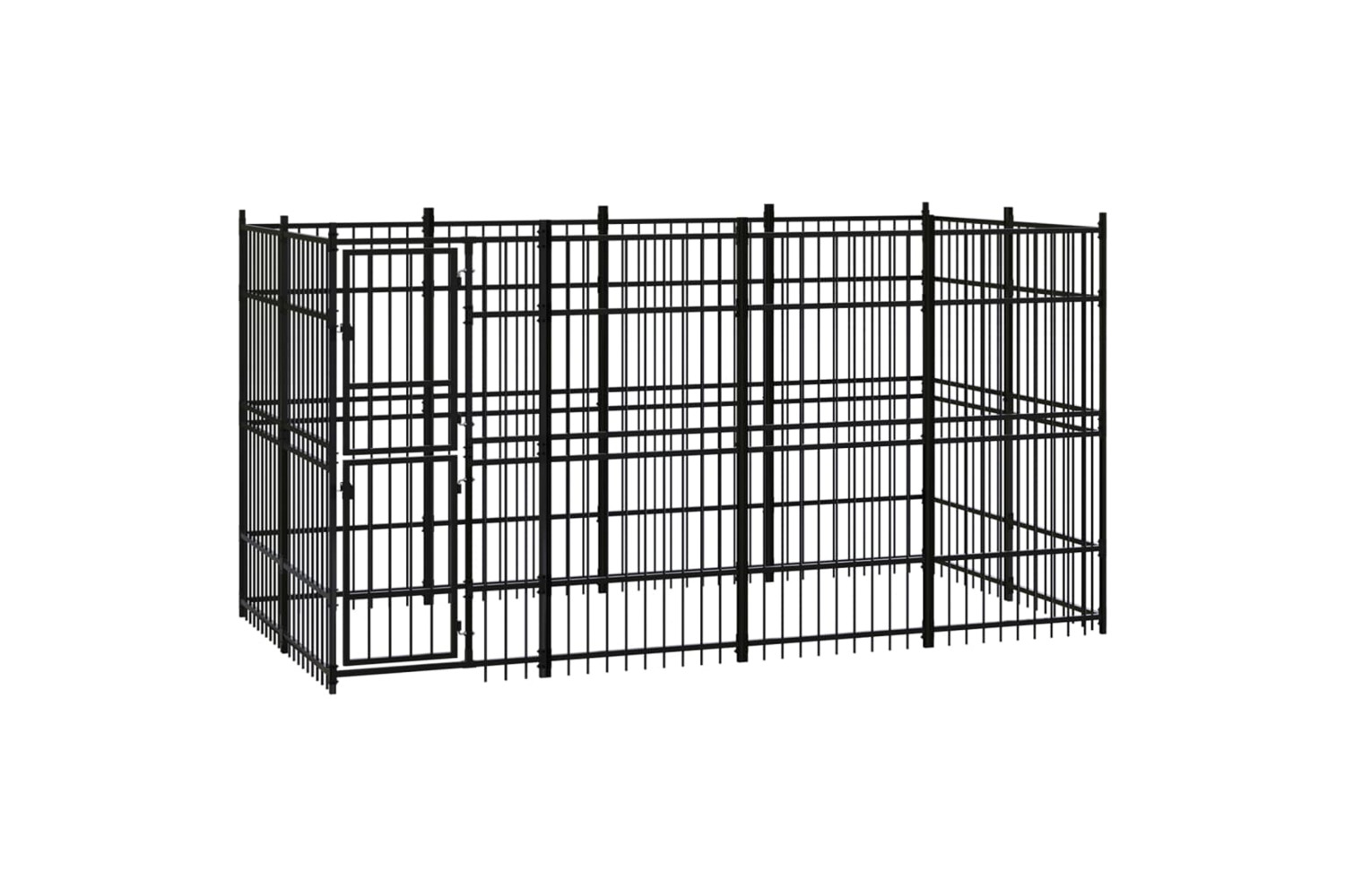 vidaXL 3097958 Outdoor Dog Kennel Steel 7.37 M2