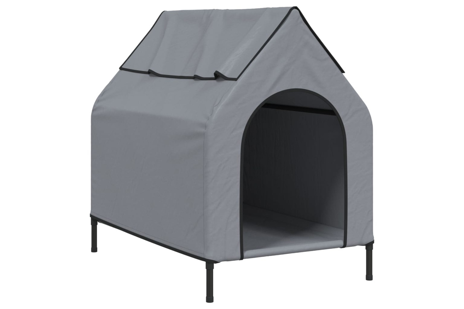 Vidaxl Dog House Light Grey Oxford Fabric And Steel