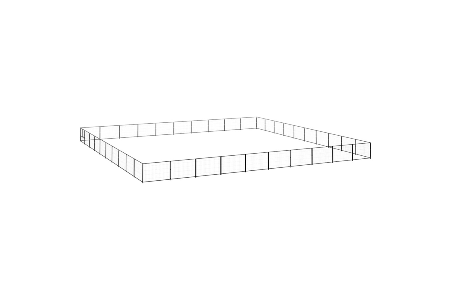 vidaXL 3082197 Dog Kennel Black 100 M2 Steel