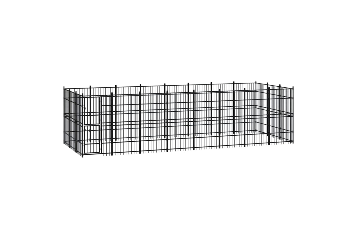 vidaXL 3097979 Outdoor Dog Kennel Steel 22.12 M2