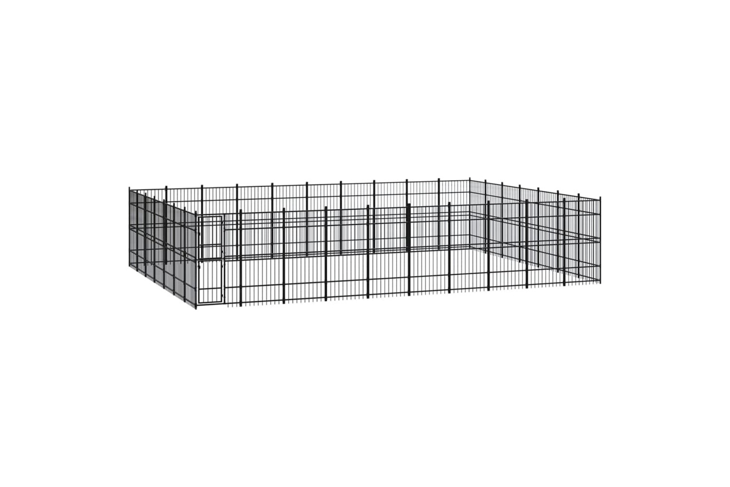 vidaXL 3098003 Outdoor Dog Kennel Steel 64.51 M2