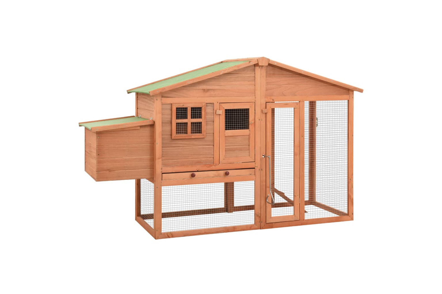 vidaXL 170864 Chicken Coop With Nest Box Solid Fir Wood