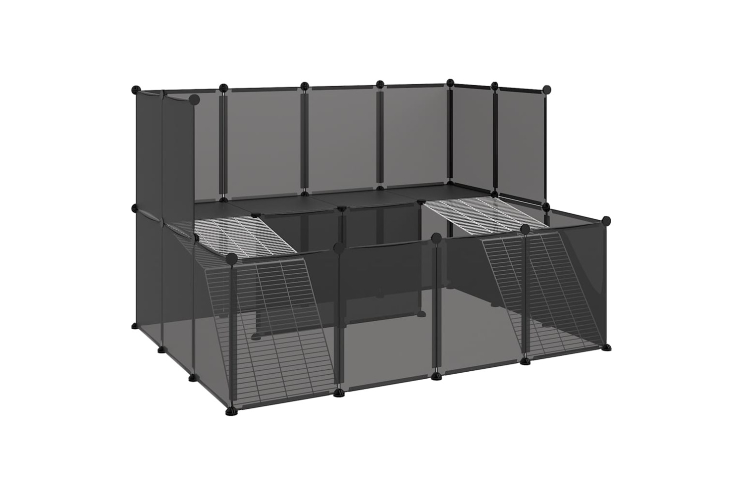 vidaXL 340569 Small Animal Cage Black 143x107x93cm Pp And Steel