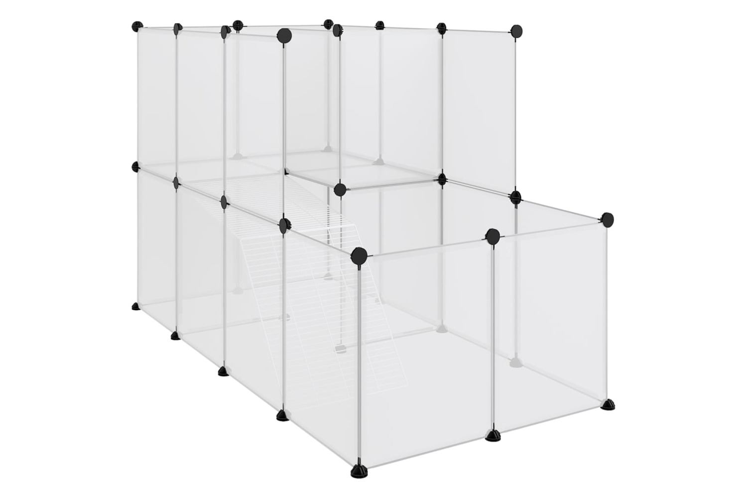 vidaXL 340574 Small Animal Cage Transparent 142x74x93cm Pp And Steel