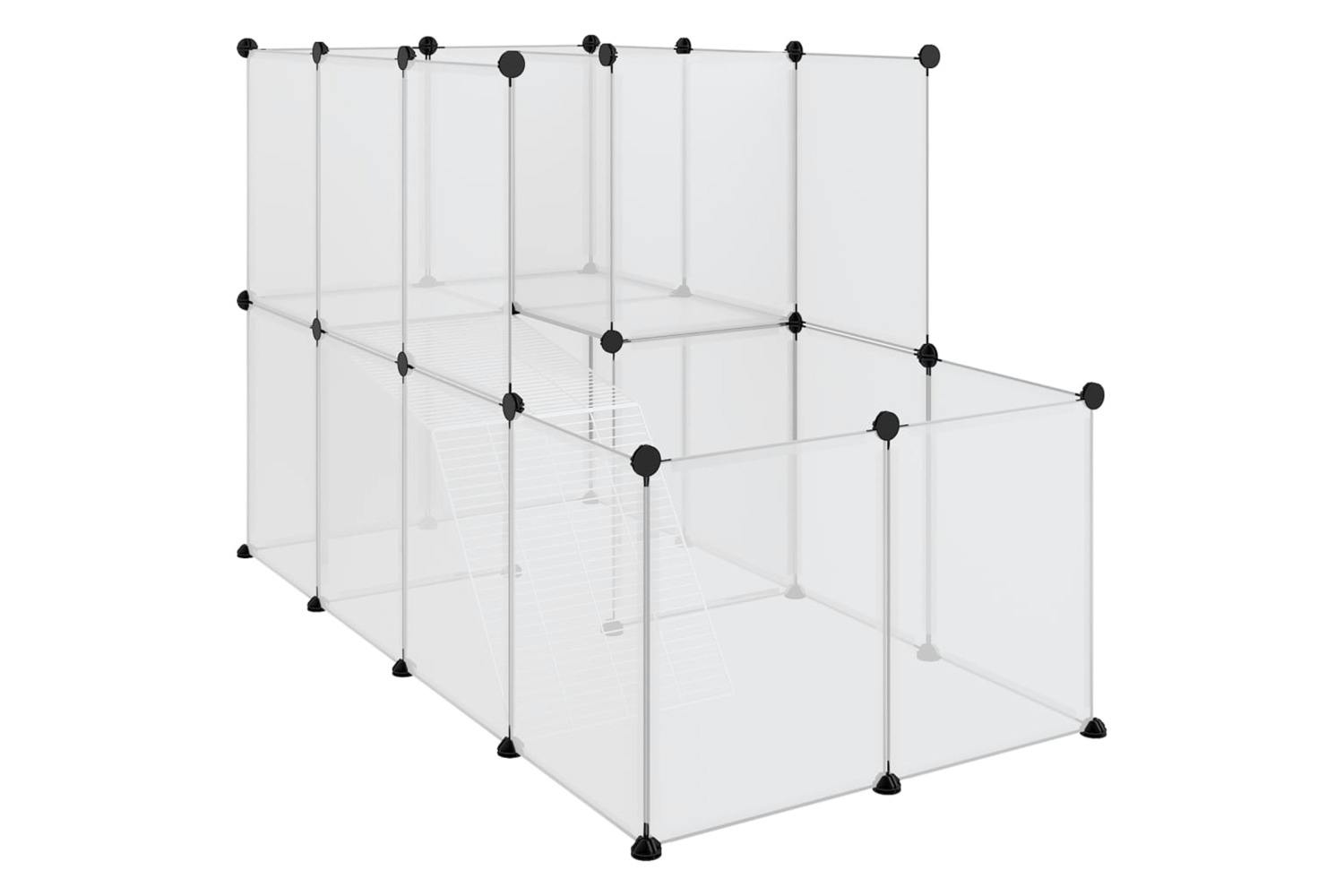 Vidaxl 340574 Small Animal Cage Transparent 142x74x93 Cm Pp And Steel