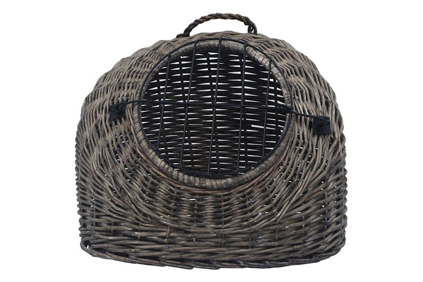 Vidaxl 170905 Cat Transporter Grey 50x42x40 Cm Natural Willow