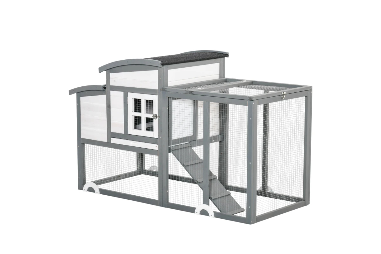 PawHut Chicken Coop with Run Hen House | Multi