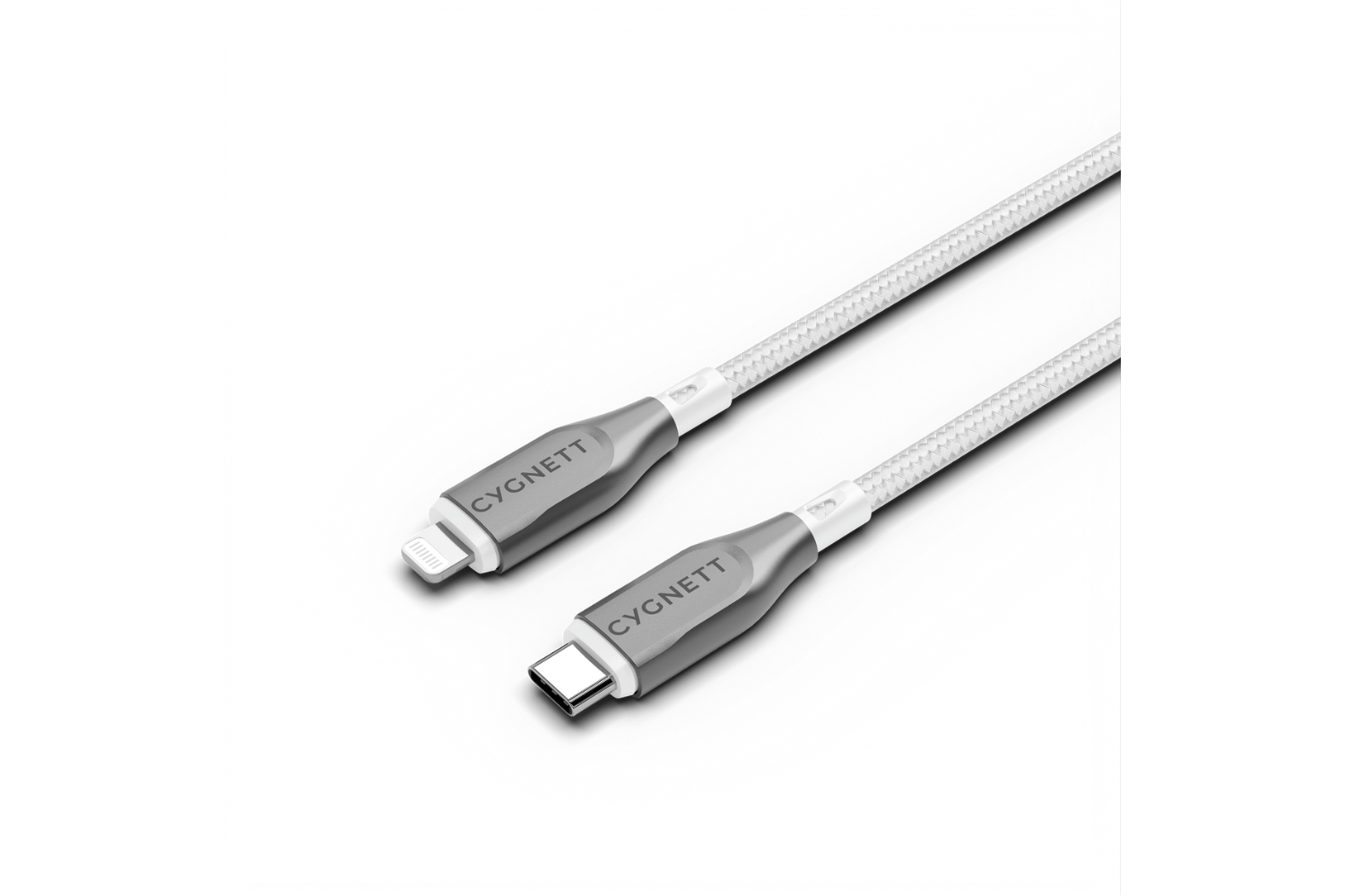 Cygnett Armoured Lightning USB-C Cable | 1m | Braided White