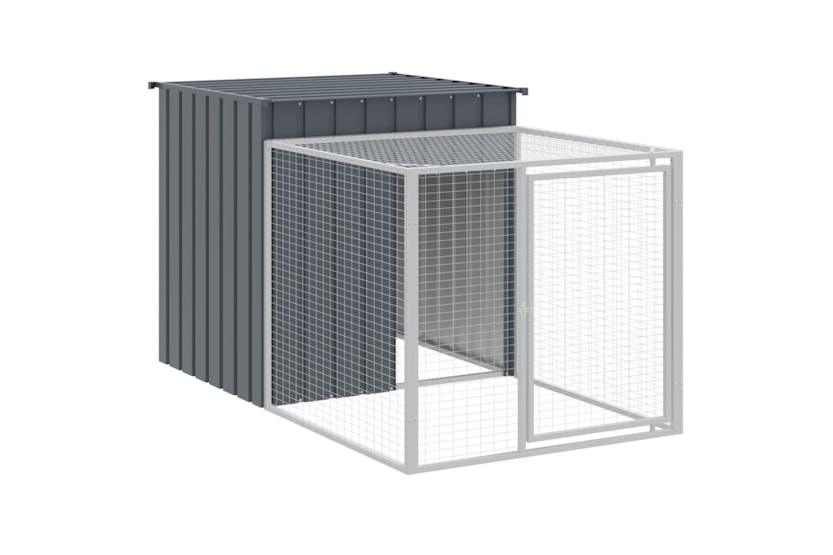 Vidaxl 3189090 Chicken Cage With Run Anthracite 110x609x110 Cm Galvanised Steel