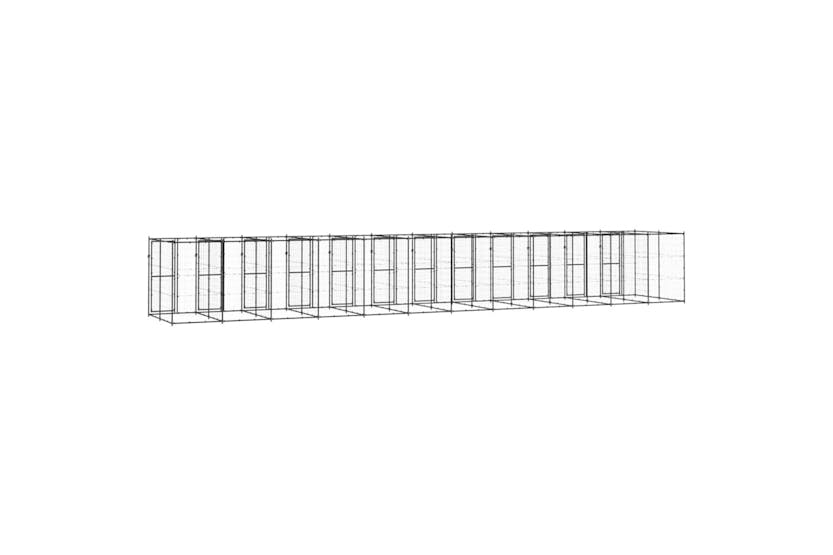 Vidaxl 3082270 Outdoor Dog Kennel Steel 29.04 M2