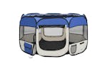 Vidaxl 171014 Foldable Dog Playpen With Carrying Bag Blue 110x110x58 Cm