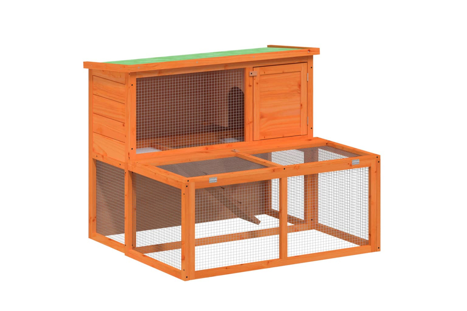 vidaXL 172283 Rabbit Hutch Brown 102x90x84.5cm Solid Wood Pine