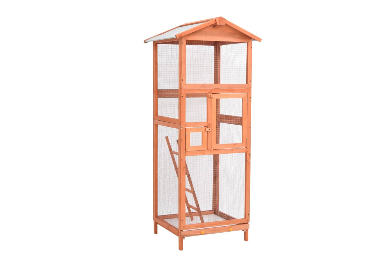 vidaXL 171457 Bird Cage 68x62x166cm Solid Firwood