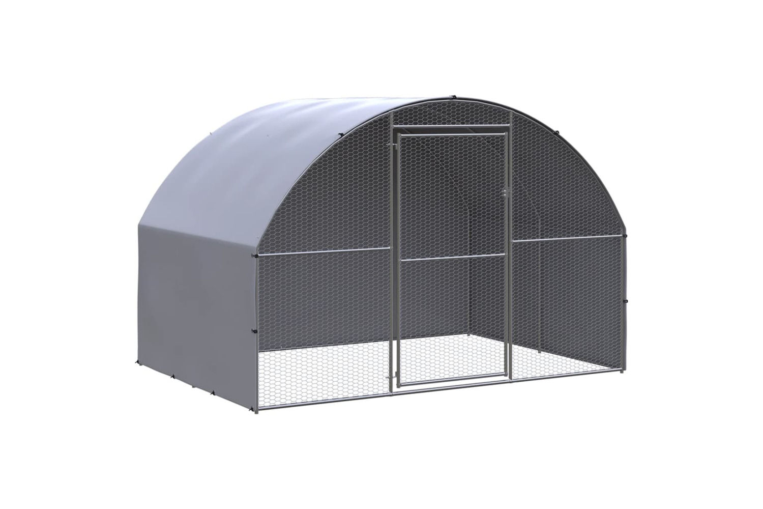 vidaXL 3095472 Outdoor Chicken Coop 3x2x2 M Galvanised Steel