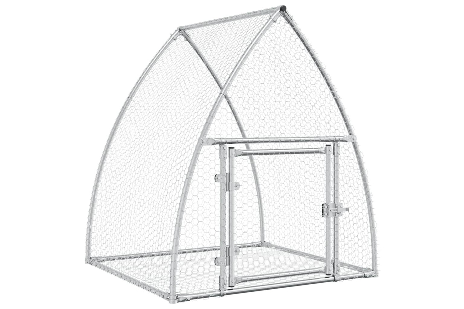 vidaXL 3281527 Rabbit Cage Silver 100x105x120cm Galvanised Steel