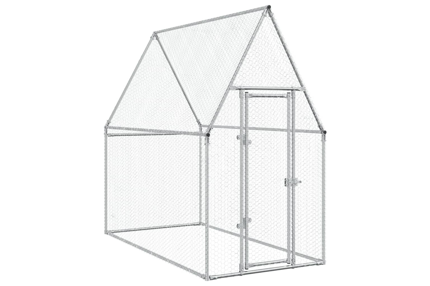 Vidaxl Chicken Cage Silver 200x100x190 Cm Galvanised Steel