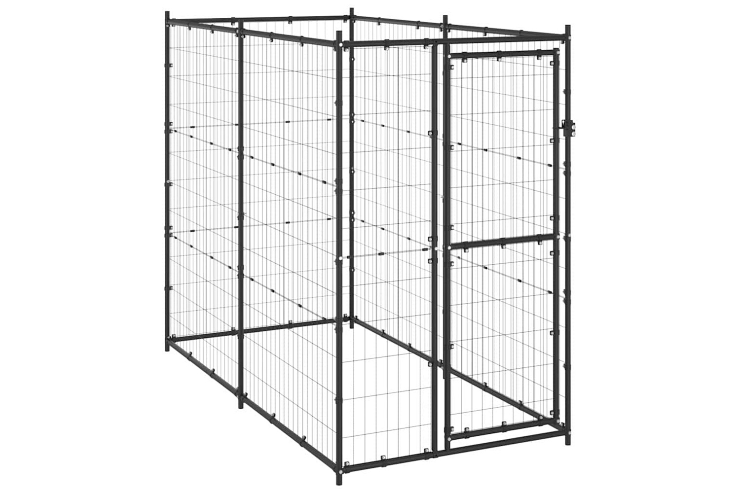 Vidaxl Outdoor Dog Kennel Steel 110x220x180 Cm