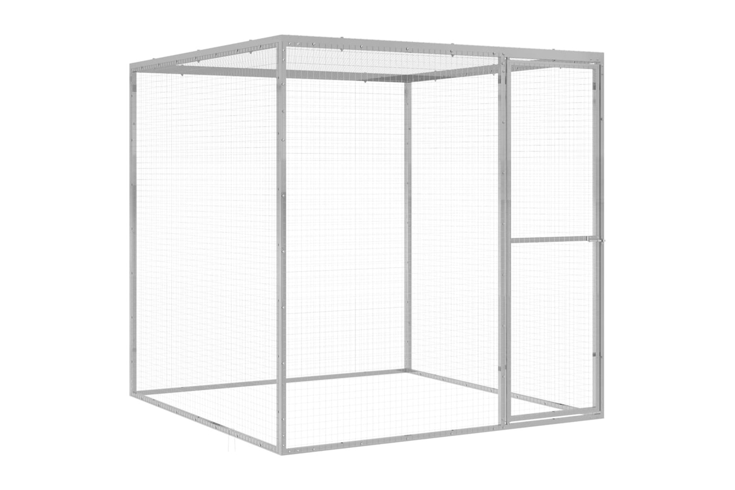 vidaXL 146356 Cat Cage 1.5x1.5x1.5 M Galvanised Steel