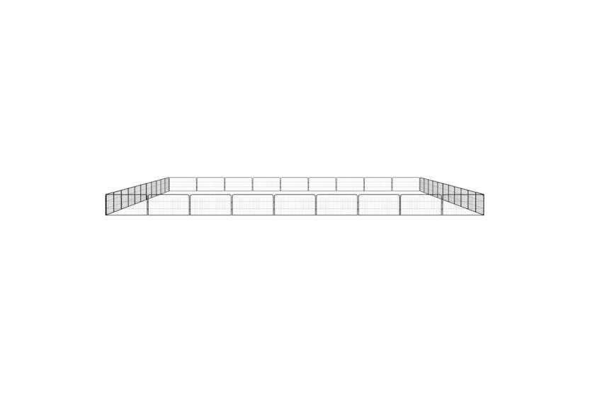 Vidaxl 3115975 40-panel Dog Playpen Black 100x50 Cm Powder-coated Steel