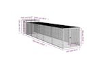 Vidaxl 3189090 Chicken Cage With Run Anthracite 110x609x110 Cm Galvanised Steel