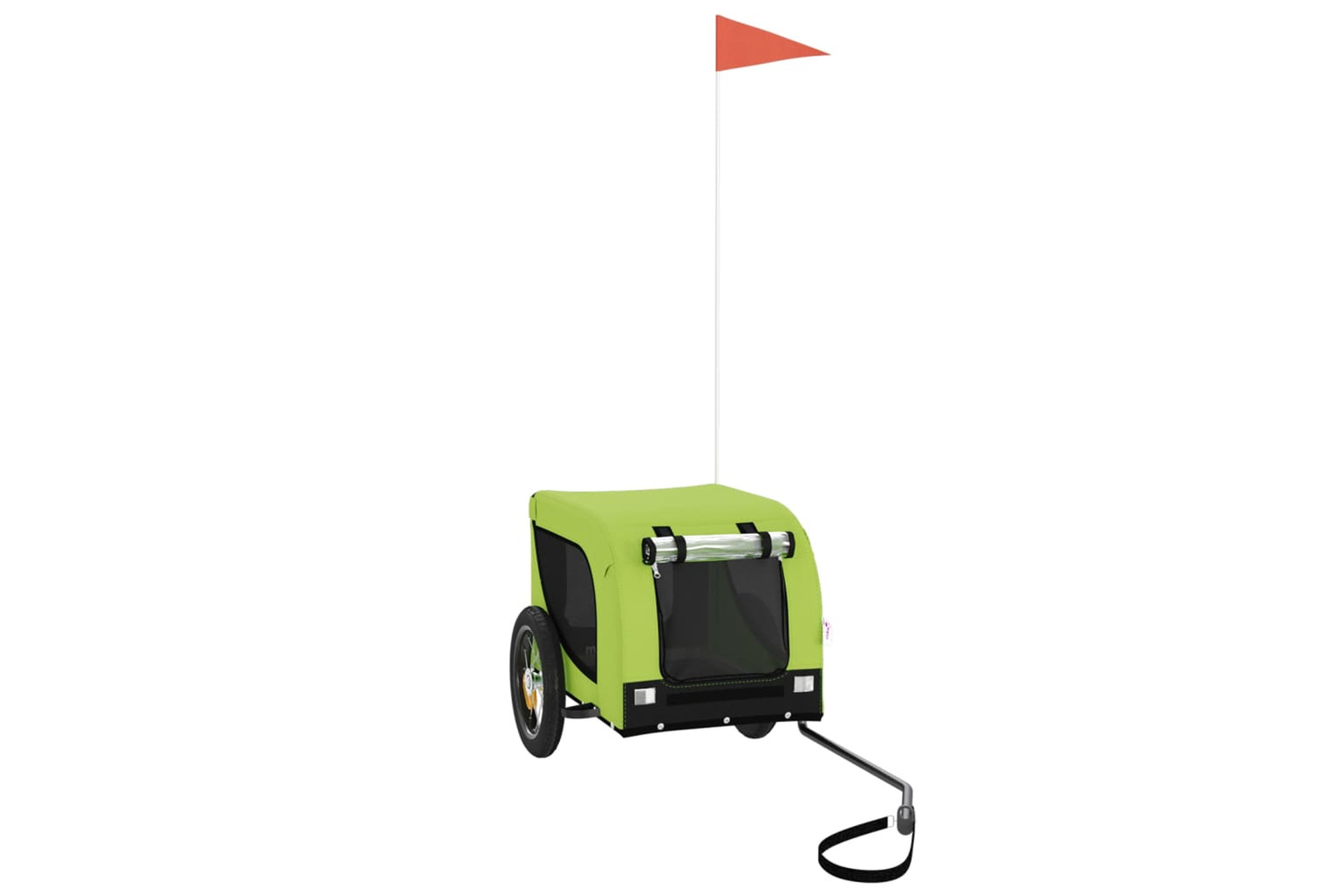 vidaXL 93997 Pet Bike Trailer Green And Black Oxford Fabric And Iron