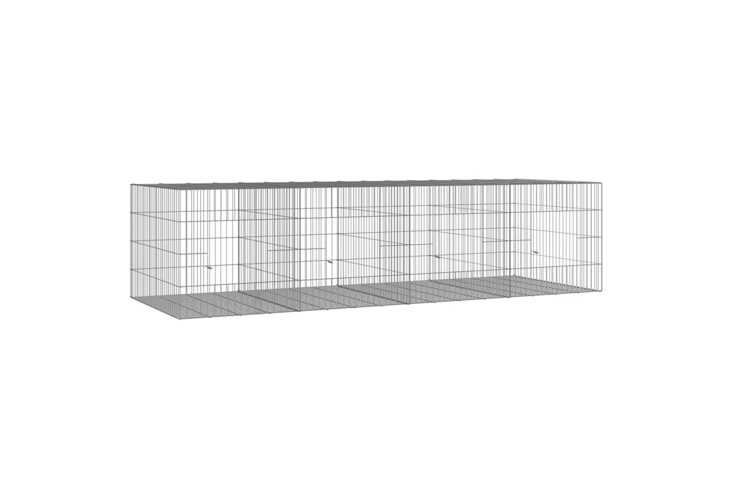 vidaXL 171570 4-panel Rabbit Cage 217x79x54cm Galvanised Iron