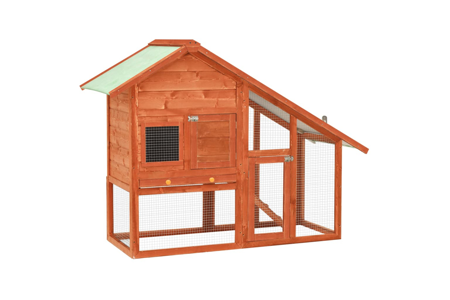 vidaXL 170868 Rabbit Hutch 140x63x120cm Solid Firwood