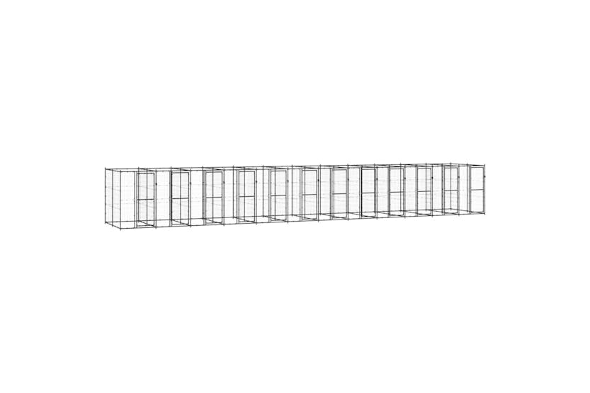 Vidaxl 3082270 Outdoor Dog Kennel Steel 29.04 M2