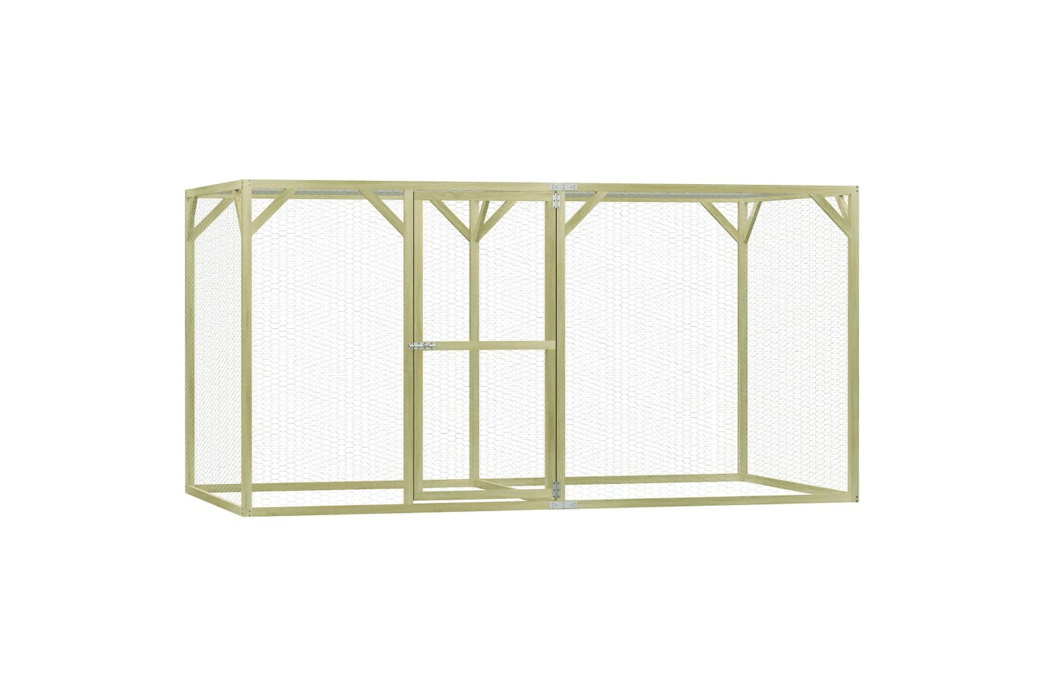 vidaXL 278404 Chicken Cage 1.5x3x1.5 M Impregnated Pinewood