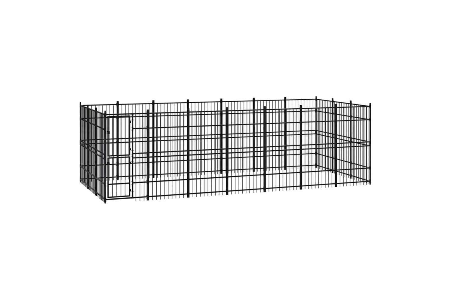 vidaXL 3097978 Outdoor Dog Kennel Steel 19.35 M2