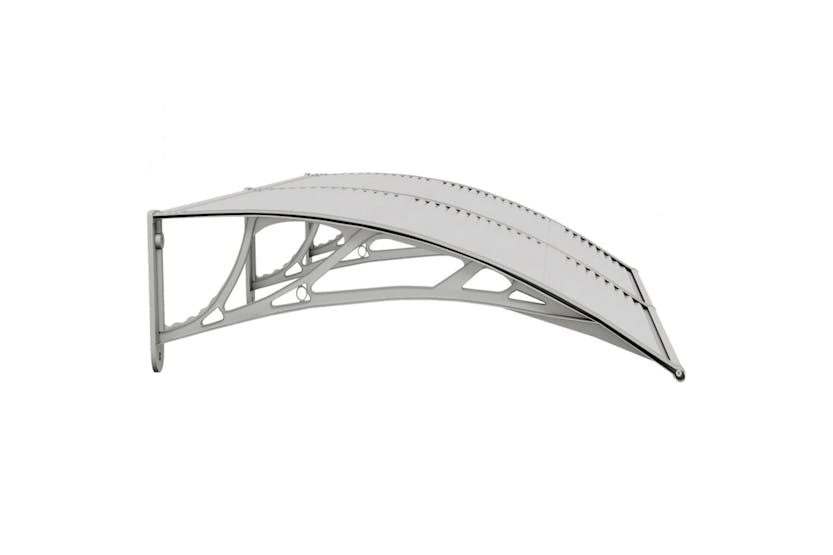 Vidaxl Door Canopy Grey 150x75 Cm Polycarbonate