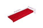 Vidaxl Stair Mats 10 Pcs 65x21x4 Cm Red