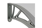 Vidaxl Door Canopy Grey 300x75 Cm Polycarbonate
