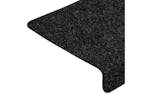 Vidaxl Stair Mats 15 Pcs Needle Punch 65x21x4 Cm Black