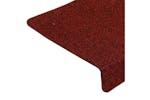 Vidaxl Stair Mats 5 Pcs Bordeaux Red 65x21x4 Cm Needle Punch