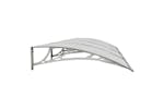 Vidaxl Door Canopy Grey 350x100 Cm Polycarbonate