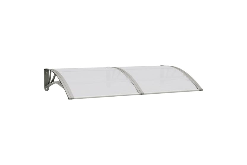 Vidaxl Door Canopy Grey 150x75 Cm Polycarbonate
