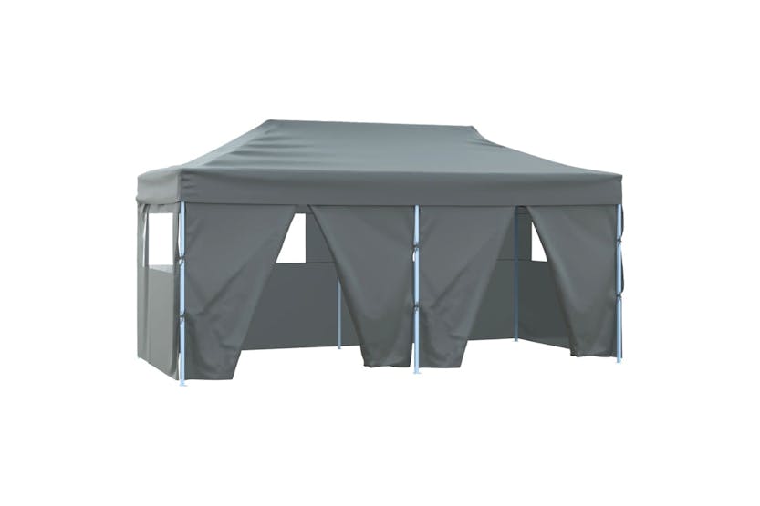 Vidaxl Professional Folding Party Tent With 4 Sidewalls 3x6 M Steel Anthracite
