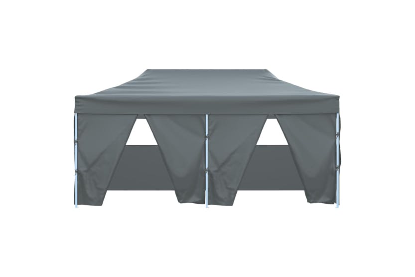 Vidaxl Professional Folding Party Tent With 4 Sidewalls 3x6 M Steel Anthracite