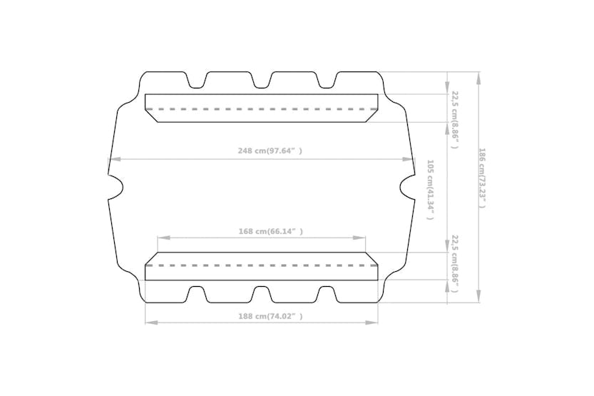 Vidaxl Replacement Canopy For Garden Swing Cream 188/168x145/110 Cm