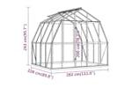 Vidaxl Greenhouse With Base Frame Anthracite 6.43 M2 Aluminium