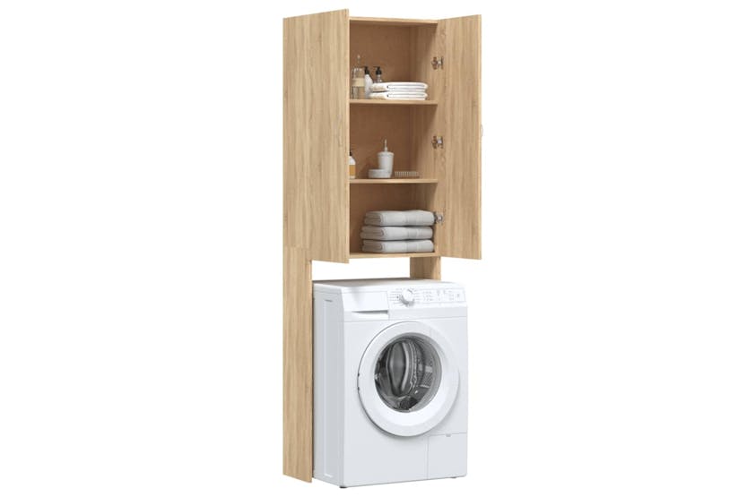 Vidaxl Washing Machine Cabinet Sonoma Oak 64x25.5x190 Cm