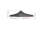 Vidaxl Party Tent Roof 3x3 M Anthracite