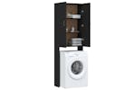 Vidaxl Washing Machine Cabinet Black 64x25.5x190 Cm